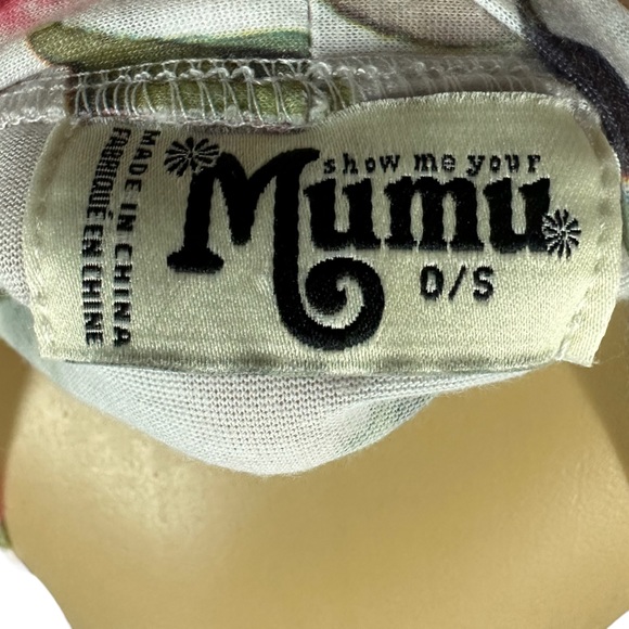 Show Me Your MuMu White Pink Rose Print Floral Belted Robe One Size Fits Most - Picture 5 of 6